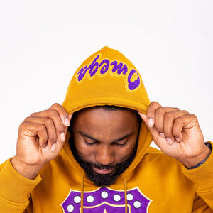 Omega Psi Phi Embroidered / Chenille Tracksuit Gold