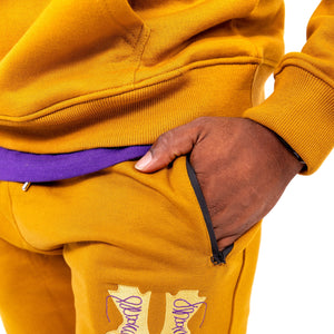 Omega Psi Phi Embroidered / Chenille Tracksuit Gold