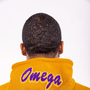 Omega Psi Phi Embroidered / Chenille Tracksuit Gold