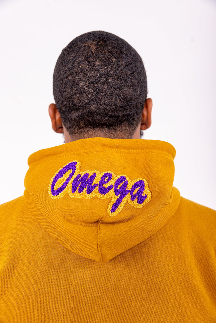 Omega Psi Phi Embroidered / Chenille Tracksuit Gold