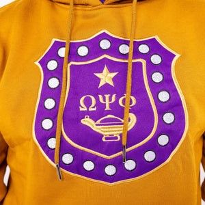 Omega Psi Phi Embroidered / Chenille Tracksuit Gold