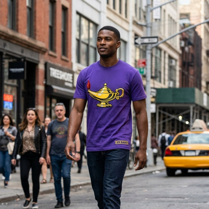 Omega Psi Phi Embroidered Lamp Tee Winters Industries 