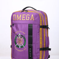 Omega Psi Phi Embroidered Purple and Gold Backpack Winters Industries 
