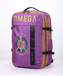 Omega Psi Phi Embroidered Purple and Gold Backpack