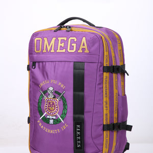Omega Psi Phi Embroidered Purple and Gold Backpack Winters Industries 