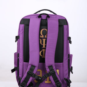 Omega Psi Phi Embroidered Purple and Gold Backpack Winters Industries 