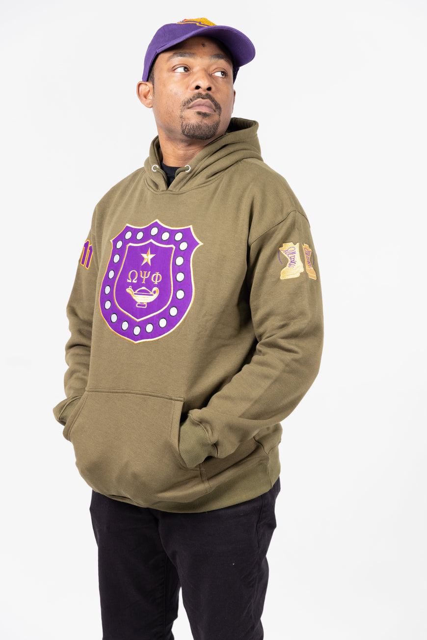Omega Psi Phi Embroidered/Chenille **TOP ONLY**