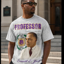 Omega Psi Phi Ernest Just Professor Acid Wash Tee Gray