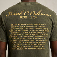 Omega Psi Phi Frank Coleman Lieutenant Acid Wash Tee Green Winters Industries 