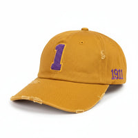 Omega Psi Phi Gold Chenille Cap with Line Number Winters Industries by Fully Promoted Mesquite 