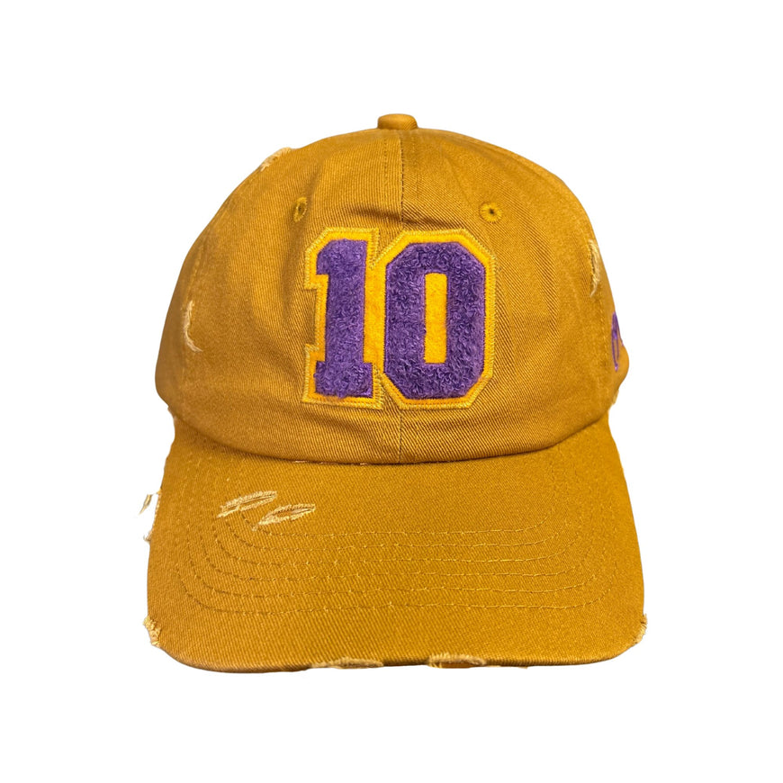 Omega Psi Phi Gold Chenille Cap with Line Number Winters Industries by Fully Promoted Mesquite NUMBER 10 
