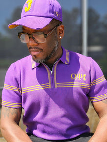 Omega Psi Phi knitted polo