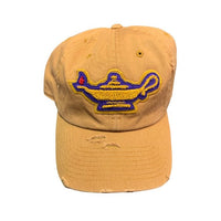 Omega Psi Phi 'Lamp' - 'Omega' Symbol Chenille Cap Winters Industries by Fully Promoted Mesquite Lamp Gold 