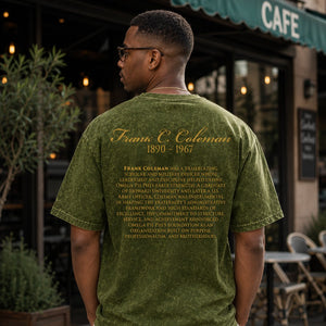 Omega Psi Phi Lieutenant Acid Wash Tee Green Winters Industries 