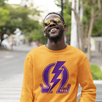 Omega Psi Phi Omega 1911 Bolt Tee/Sweatshirt Winters Industries by Fully Promoted Mesquite S SWEATSHIRT Gold