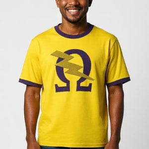 Omega Psi Phi Omega Bolt Brush Embroidery Tee Winters Industries 