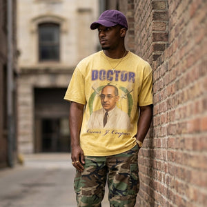 Omega Psi Phi Oscar Cooper Doctor Acid Wash Tee Gold Winters Industries 