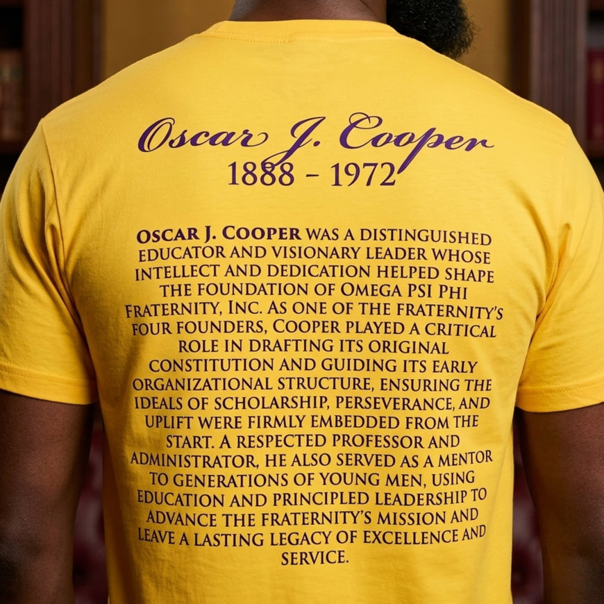 Omega Psi Phi Oscar Cooper Doctor Acid Wash Tee Gold Winters Industries 