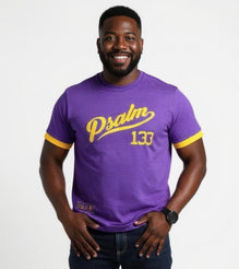 Omega Psi Phi Psalm 133 Brush Embroidery Tee