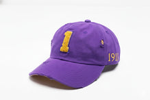 Omega Psi Phi Purple Chenille Cap with Line Number