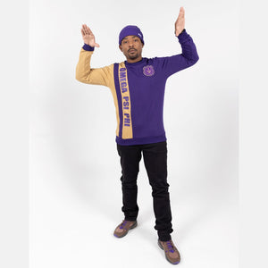 Omega Psi Phi Striped Sweater with Shield