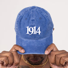Phi Beta Sigma Acid Washed Vintage Denim 3D Embroidered Cap