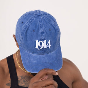 Phi Beta Sigma Acid Washed Vintage Denim 3D Embroidered Cap Winters Industries by Fully Promoted Mesquite 
