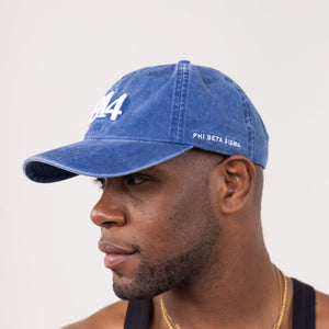 Phi Beta Sigma Acid Washed Vintage Denim 3D Embroidered Cap Winters Industries by Fully Promoted Mesquite 