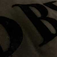 Phi Beta Sigma Black on Black Letters Brush Embroidery Tee Winters Industries 