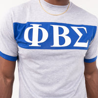 Phi Beta Sigma Blue and Gray Color Block Short Set Winters Industries 