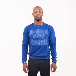 Phi Beta Sigma Blue on Blue Crewneck Sweater Winters Industries 