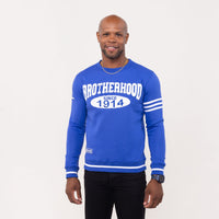 Phi Beta Sigma "BROTHERHOOD" Chenille Sweater Blue Winters Industries by Fully Promoted Mesquite 