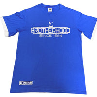 Phi Beta Sigma "BROTHERHOOD" Embroidered Tee Blue Winters Industries by Fully Promoted Mesquite 