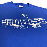 Phi Beta Sigma "BROTHERHOOD" Embroidered Tee Blue Winters Industries by Fully Promoted Mesquite 