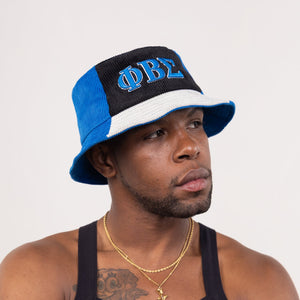 Phi Beta Sigma Corduroy Bucket Hat with 3D Embroidered Letters Winters Industries 