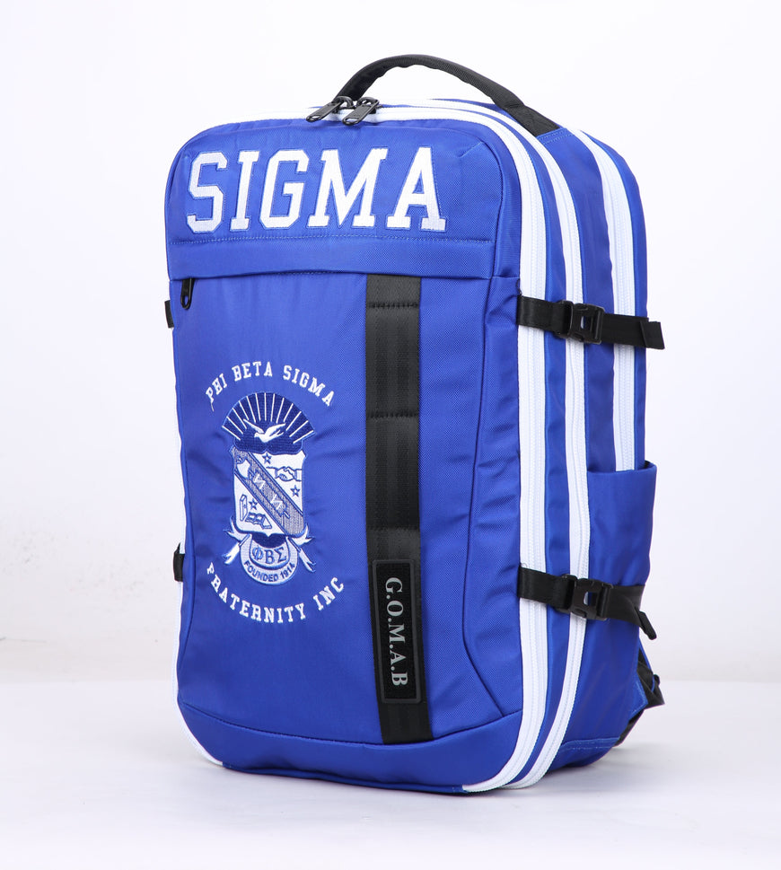 Phi Beta Sigma Embroidered Blue and White Backpack Winters Industries 