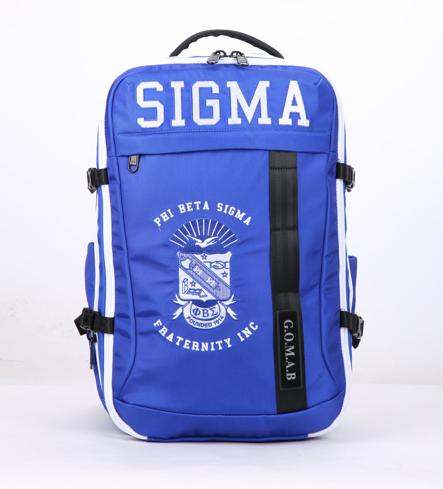 Phi Beta Sigma Embroidered Blue and White Backpack Winters Industries 