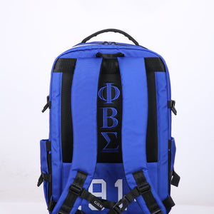 Phi Beta Sigma Embroidered Blue and White Backpack Winters Industries 