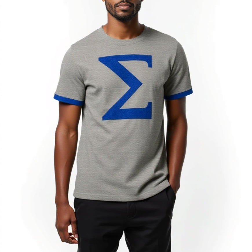 Phi Beta Sigma Letter Brush Embroidery Tee Winters Industries 
