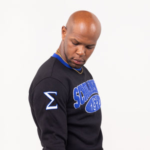 Phi Beta Sigma "SCHOLARSHIP" Chenille Sweater Black Winters Industries by Fully Promoted Mesquite 