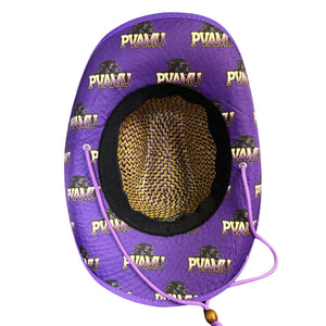 Prairie View A&M University (PVAMU) Straw Cowboy Hat with Strap Winters Industries 