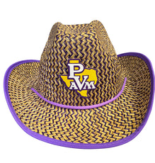Prairie View A&M University (PVAMU) Straw Cowboy Hat with Strap