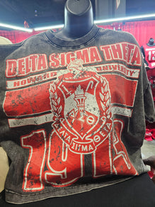 PREORDER ONLY Oversized Acid Wash Delta Graphic Tee