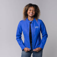 PU Leather Embroidered Zeta Phi Beta Jacket Winters Industries 