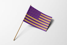 Purple and Gold handheld flag