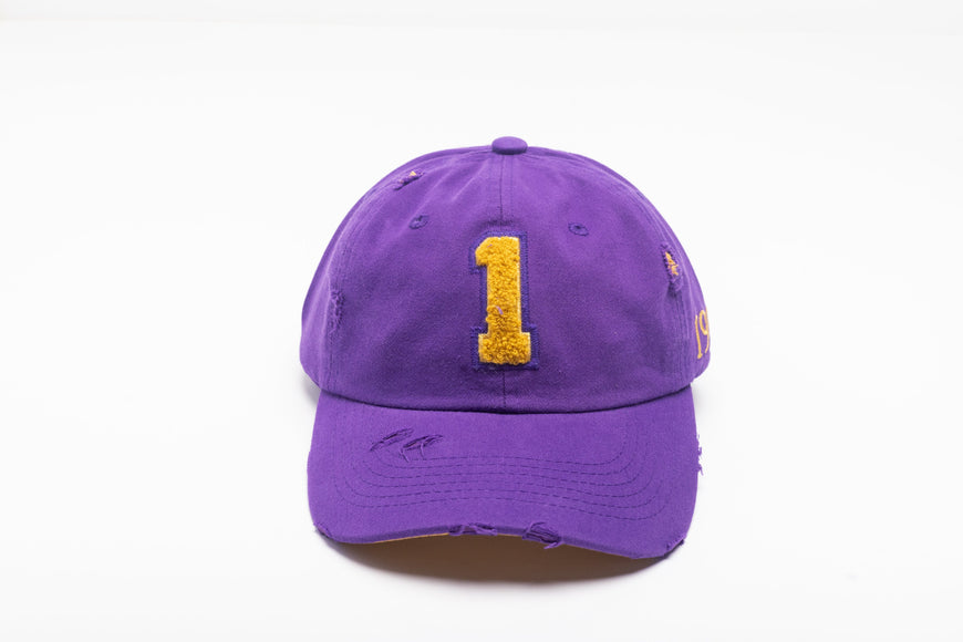 Purple Omega Psi Phi Chenille Cap