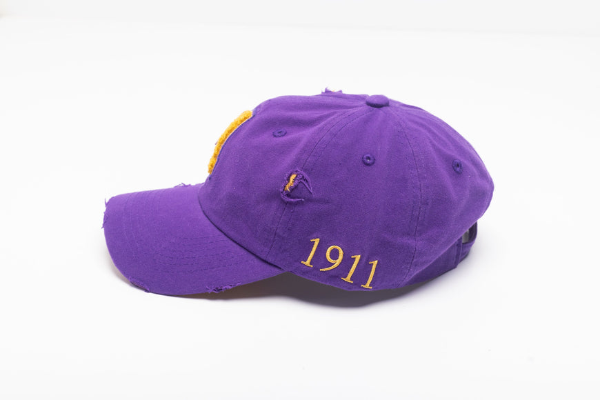 Purple Omega Psi Phi Chenille Cap