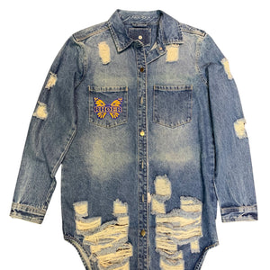 Rhoers Distressed Denim Jacket - Future SGRHO