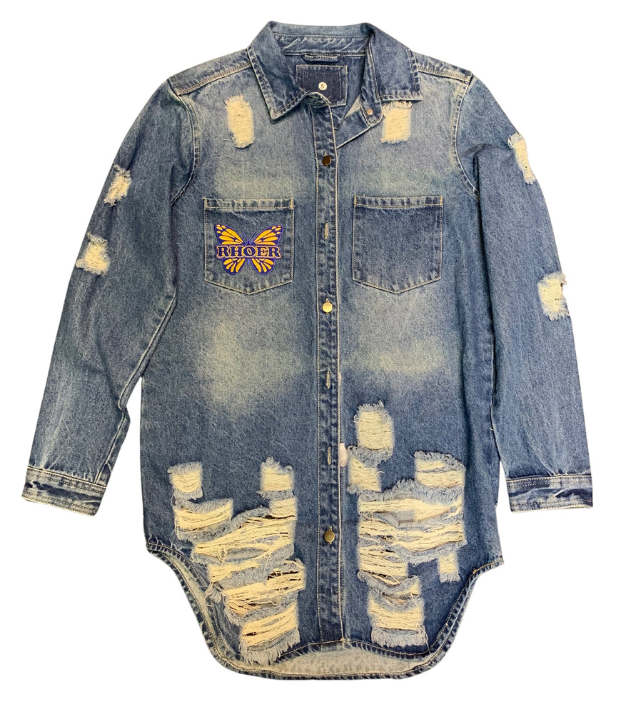 Rhoers Distressed Denim Jacket - Future SGRHO