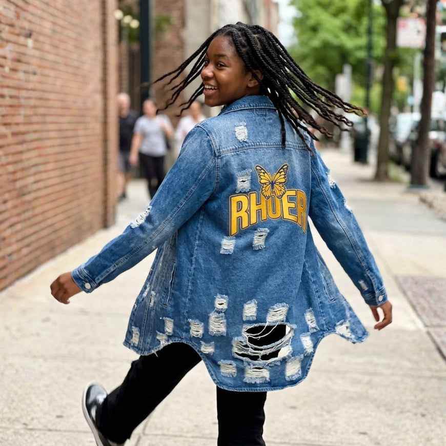 Rhoers Distressed Denim Jacket - Future SGRHO Winters Industries 